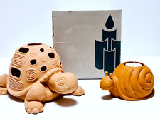 PARTYLITE - Terracotta Kerzen/Teelichthalter - "Schnecke & Schildkröte"