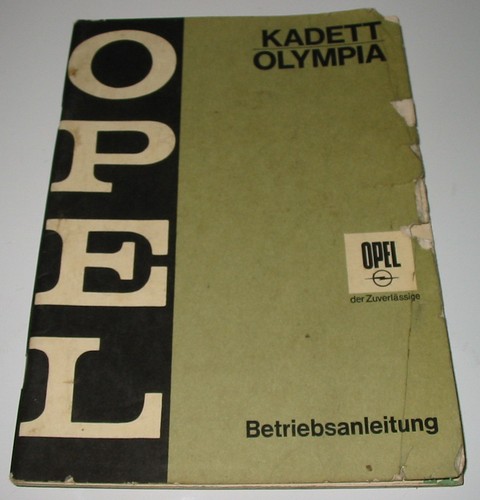 Betriebsanleitung opel kadett - opel,