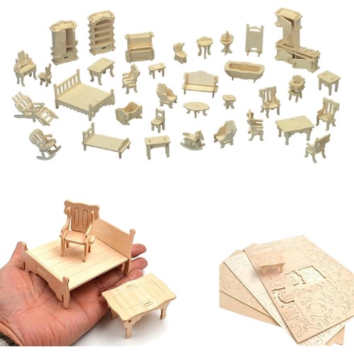 Puppenhausmöbel holz miniatur - puppenhausmöbel,