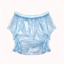 PVC ABDL Windel Überzieher in XL Extra Dick - Mit Flügeln - Blau