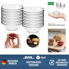 12 Dip Schälchen Glas Mini Schalen Schüssel für Saucen Snacks Dessert Tapas Eis