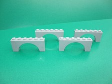 Lego 4x 3307 Bogenstein neu hellgrau 1x6x2 Rundbogen Brücke Ritterburg (230723G)