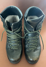 Alt Leder Stiefel Schuhe Sammlerstück Uniform Bundeswehr 32cm Sohlenlänge schwar