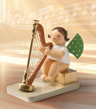 Engel mit Konzertharfe blond