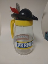 Wasserkrug Pernod 45, Pastis 51 mit Federhut Ausschenker von 1975