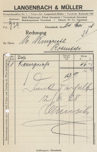 Rechnung langenbach müller - langenbach,