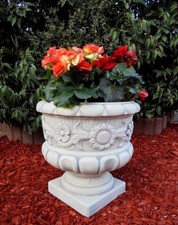 Pflanzamphore, Pflanzkübel, Steinguss, Pflanzvase Blumenschale Steinfigur Statue