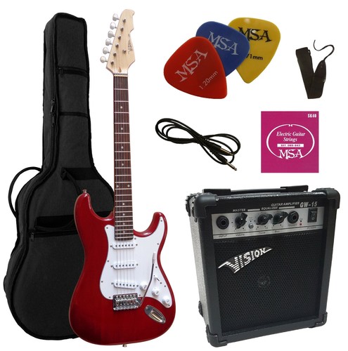 Gitarre st5 dunkelrot - e-gitarre, st5-dunkelrot,set