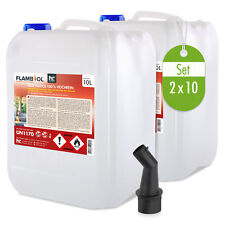 2 x 10 L FLAMBIOL® Bioethanol 100% Premium Bio Alkohol für Ethanol Kamin