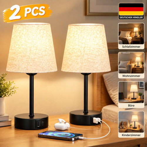 Led nachttischlampe 2er set - led,