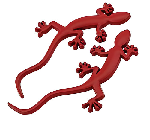 Metall eidechse lizard - 2x, 3d