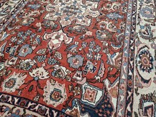 Isfahan Antik Perserteppich 207x150cm Handgeknüpft Rug Carpet Esfahan