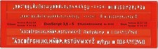 SCHRIFTSCHABLONE STANDARDGRAPH 2523 DUOSCRIPT 3,5 + 5 !!