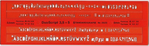 Schriftschablone standardgraph - schriftschablone,