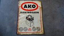 AKO Elektrozaun Werbung Schild Reklame Blechschild 