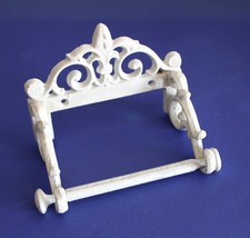 Toilettenpapierhalter in Gusseisen antik altweiß shabby look