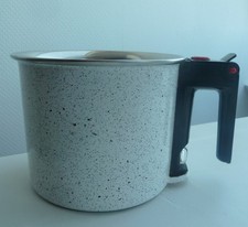 Beka Simmertopf - Wasserbadtopf - 1,5 L - innen Edelstahl außen weiß m. Punkten