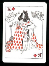 1 x Spielkarte erstellt vom Künstler Jed Falby SWAC King of Diamonds T3