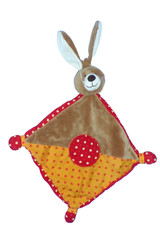 WIE NEU * KIK Okay Häschen Hase braun rot Schmusetuch Schnuffeltuch Kuscheltuch