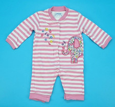 Jojo Maman Bebe Mädchen Schlafanzug Jumpsuit Overall Strampeln Gr. 62 (0-3 M)