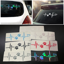 Autoaufkleber Herzschlag Pfote