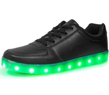 Schuhe schwarz LED leuchtend blinkend
