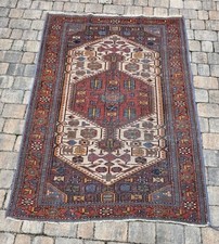 Alter Teppich KASAK BRÜCKE 198x130 cm handgeknüpft Tappeto Rug 