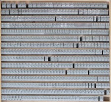 Vintage Bleilettern, vollständiges Alphabeth mit Kegelhöhe 28 pt