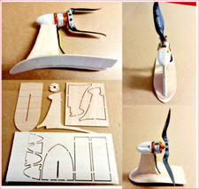 Motoraufsatz für Segelflugmodelle, passend z.B. Filou, Jolly einteilige Flächen