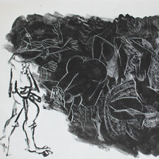 Wolfgang Frankenstein Casanova Blinde Kuh Spiel sign Lithografie 1981 Probedruck