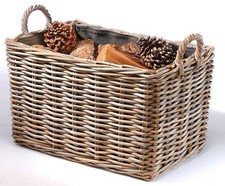 Holzkorb rechteckig Kubu grey