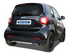 Bastuck Twin E smart 453 fortwo 2x76 Edelstahl Sportauspuff eintragungsfrei