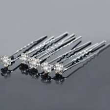 5 Strass Haarnadeln Braut Kommunion Hochzeit Haarschmuck Blumen