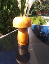 Deko Vase "Wood" aus Holz, Unikat, für Trocken Blumen & Kunst Zweige