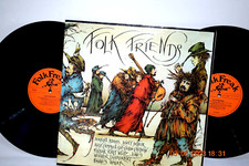 FOLK FRIENDS VARIOUS ARTISTS 2 LP FOLK FREAK FANTASTIC FOLK MINT- BOOKLET