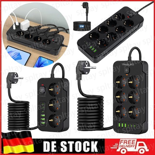 Steckdosenleiste fach usb - steckdosenleiste, 8-fach
