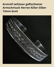 Neuer Armreif von Drachensilber.de, geflochten - f. Männer, Keltisches Muster