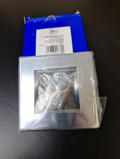 50xBG FPCEMS2 Schraubenlose Flachplatte Chrom poliert 1 Gang 2 Modul Euro Frontplatte