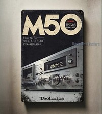 Technics M50 Vintage Audiophile HiFi Metall Poster - Schildgröße: 20x30cm