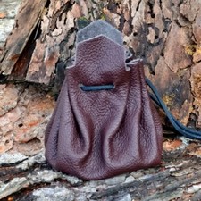 Mittelalter-Lederbeutel / L -