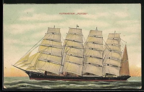 Ansichtskarte segelschiff - ansichtskarte,
