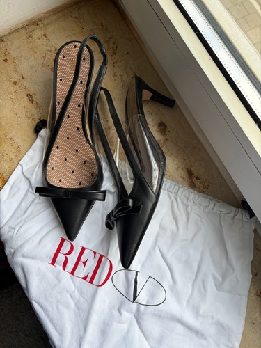 Red valentino slingback - red, kitten