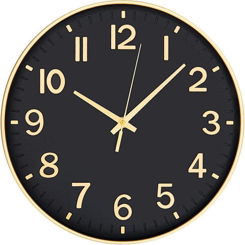 Black wall clocks battery - wall,