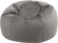 Großer grauer Samt Sitzsack