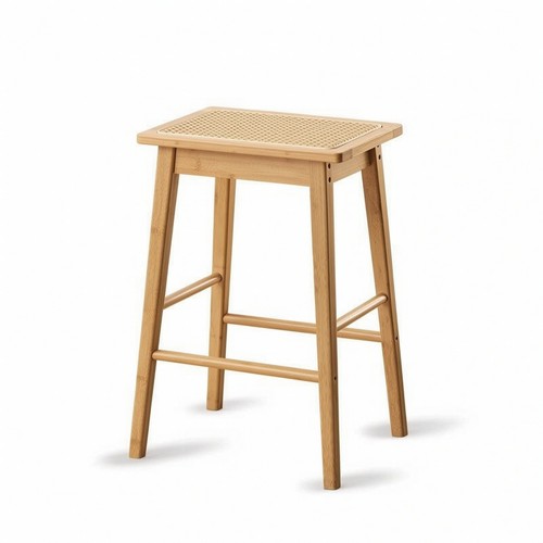 Holzhocker mit geflecht - holzhocker,