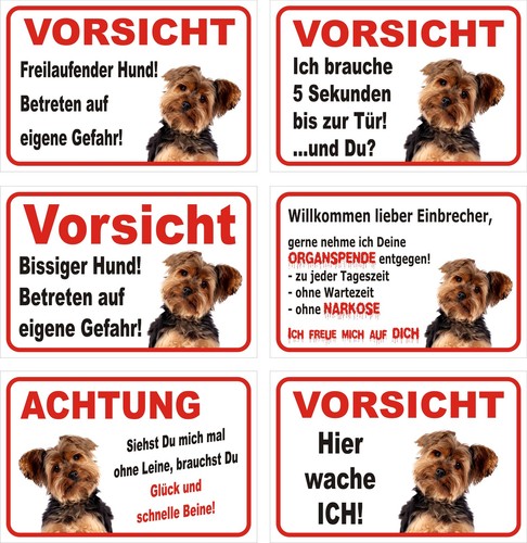 Türschild achtung yorkshire - türschild,
