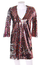 ZARA Dress 3/4-Sleeves Turn Sequins XS multicolor
