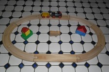 EICHHORN Holzbahn Kreis Holz Eisenbahn Bahn Set Zug Schienen