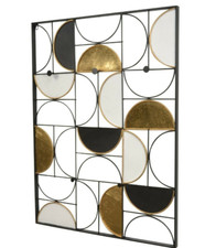 moderne Wandgarderobe gold/schwarz Wandpaneele Motive design Kleiderhaken NEU