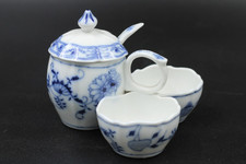 Teichert Stadt Meissen Zwiebelmuster Menage Saliere Senftopf Porzellan antik